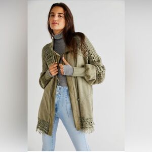 Free People zip up cardigan